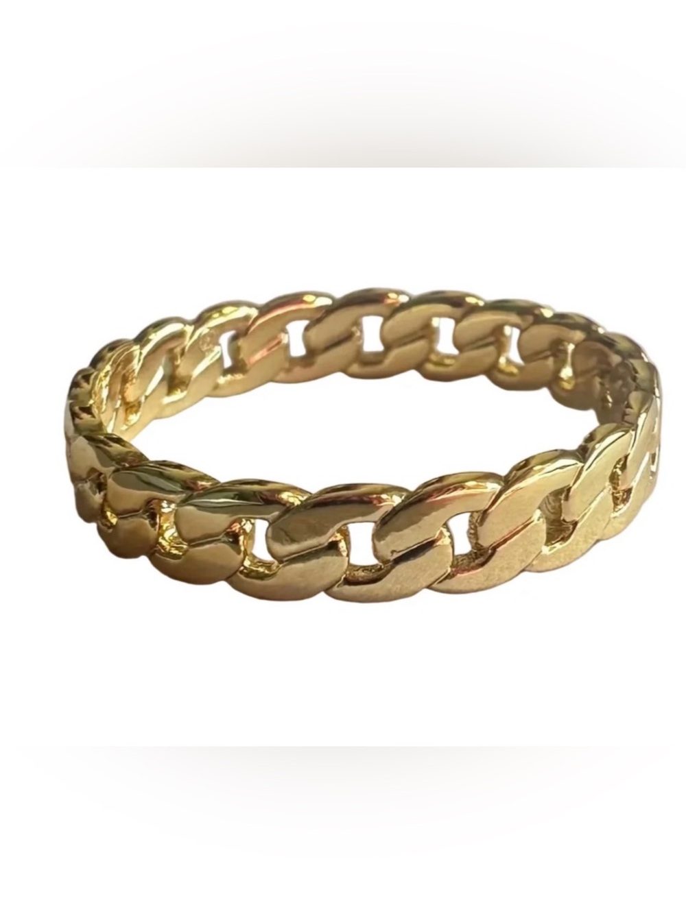 Gorjana GOLD STRUCTURED CHAIN RING - SIZE 6.5